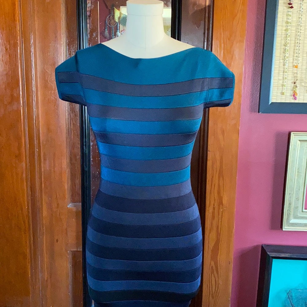 French Connection ombré bandage dress